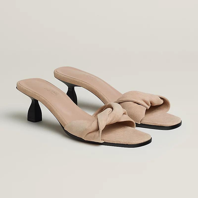 Giày Hermes Giny 55 Sandal Nữ Be